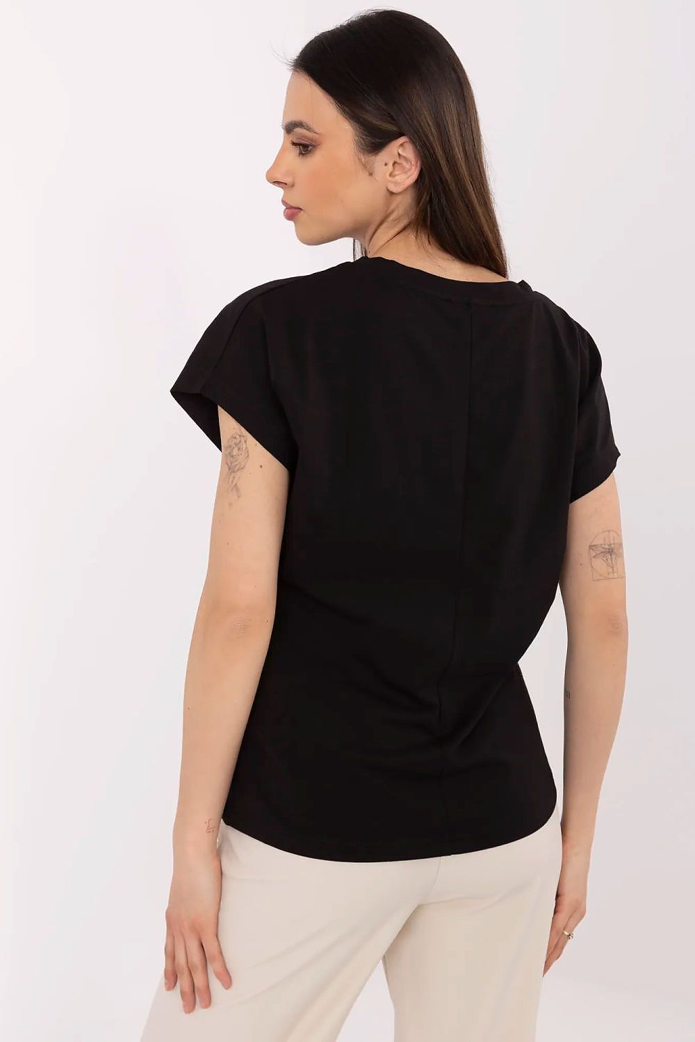 Stylish V-Neck Luxury Women's Casual T-Shirt, Short Sleeves, available in Size S-L, by Factory Price - Ideal for Casual Elegance