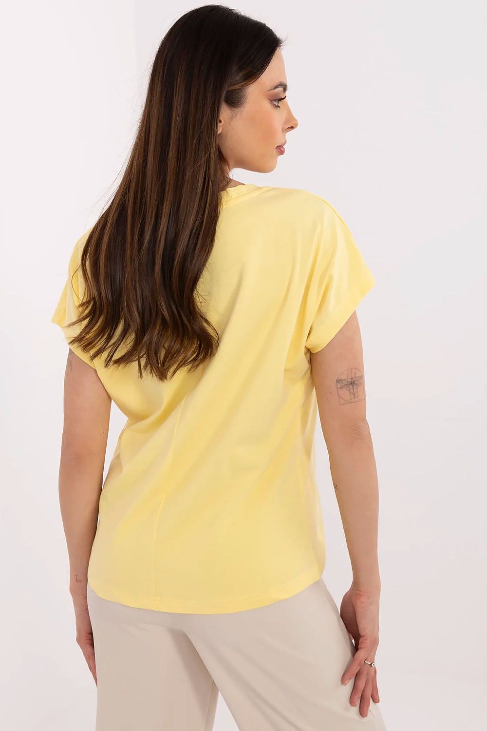 Stylish Women's Casual T-Shirt featuring an elegant V-neck and short sleeves, crafted from soft cotton with spandex for a flattering fit. Available in S-L from Factory Price.