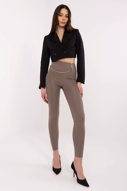 Elegant long leggings for women by Factory Price, featuring a high waist and tapered fit, perfect for stylish everyday wear and formal occasions.