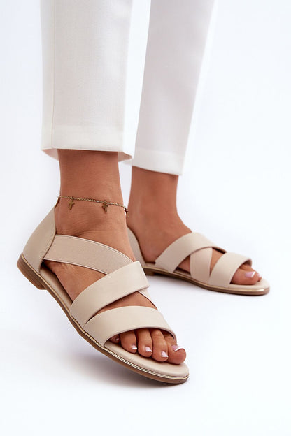 Luxury Eco Leather Women's Sandals with Elastic Band by Step in Style, showcasing elegance and comfort for sizes EU 36 to EU 42.