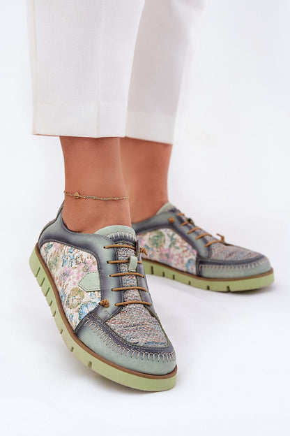 Maciejka luxurious women's natural leather slip-on half shoes featuring a unique pattern, designed for elegance and comfort by Step in Style. Available in sizes EU 36-41.