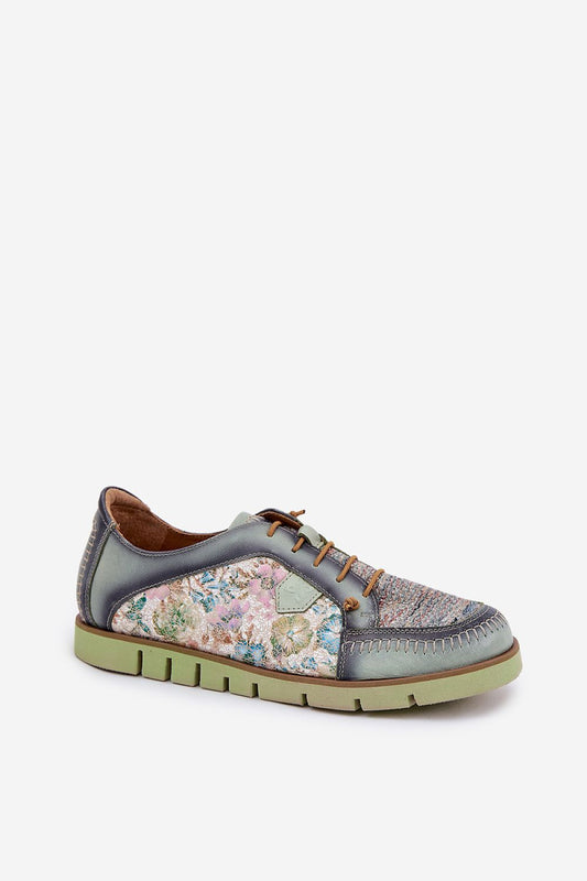 Luxury Maciejka women's natural leather slip-on half shoes featuring a unique pattern for comfort and style, from Step in Style.