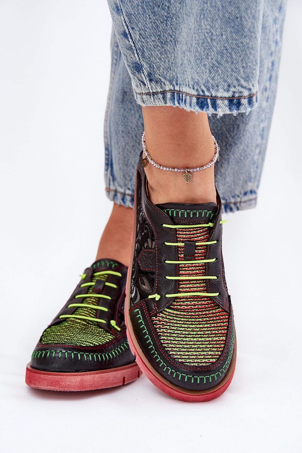 Stylish Maciejka women's slip-on shoes with rounded toes and a distinctive leather pattern, epitomising comfort and elegance by Step in Style.