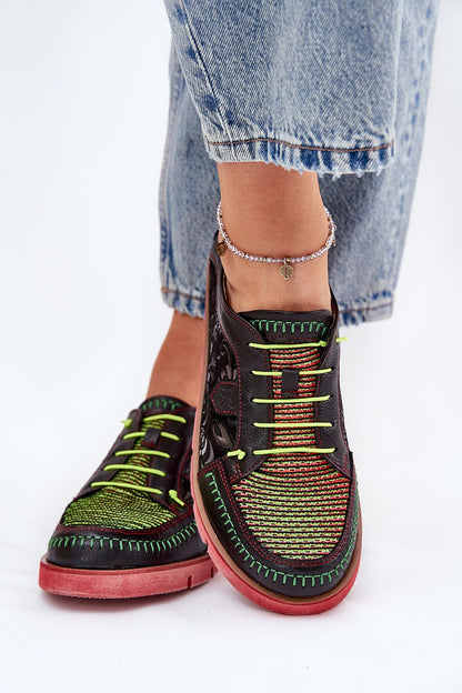 Stylish Maciejka women's slip-on shoes with rounded toes and a distinctive leather pattern, epitomising comfort and elegance by Step in Style.