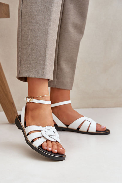 Luxury natural leather sandals for women by Step in Style, featuring an adjustable fit and elegant design, perfect for summer outfits.