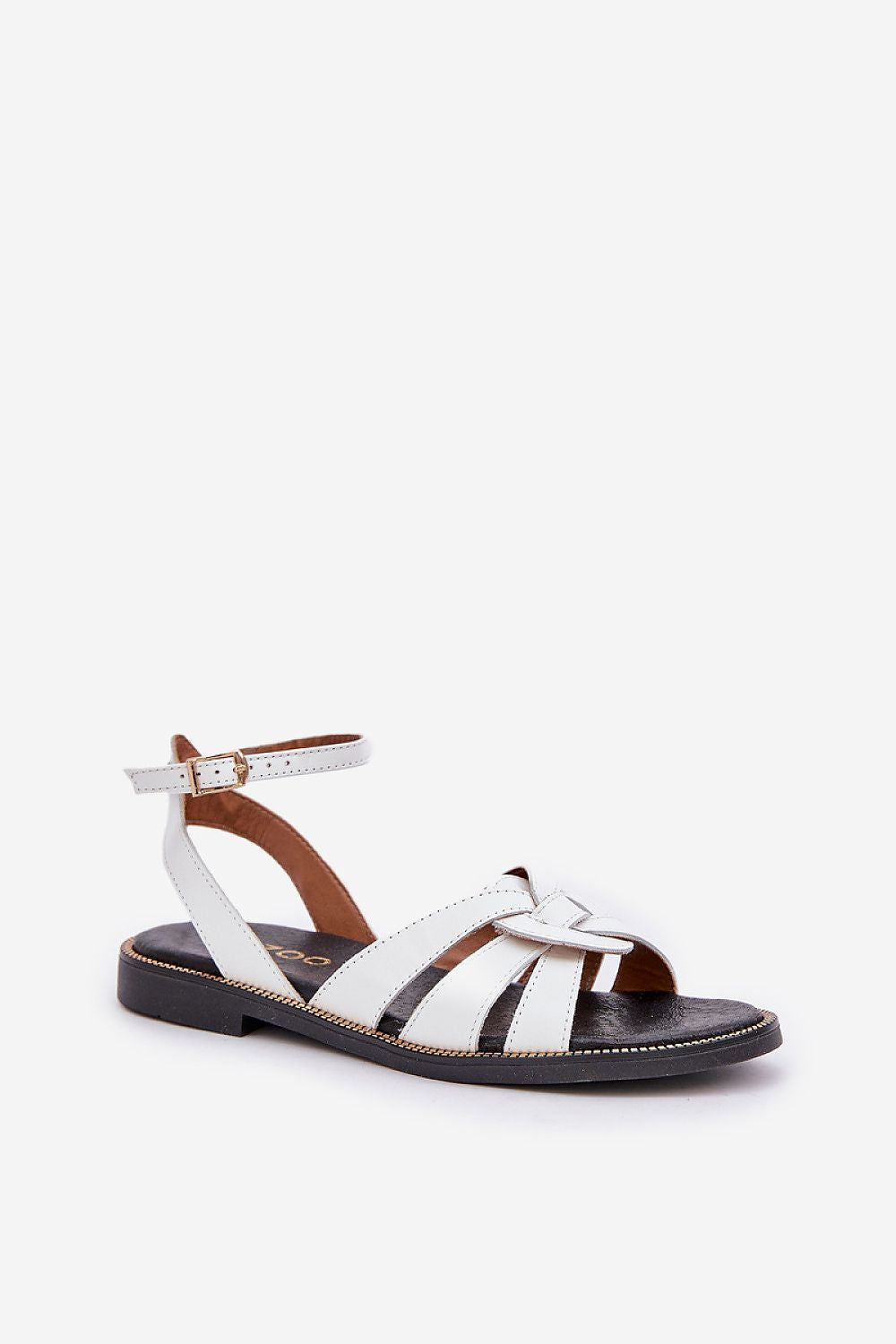 Stylish women's leather sandals from Step in Style with a 1.5 cm flat heel, ideal for casual and elegant occasions.