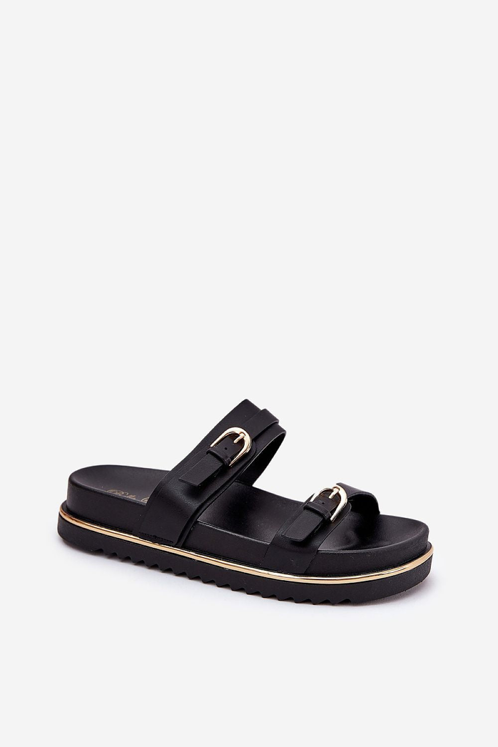 Step in Style's fashionable artificial leather platform sandals with 3.5 cm height perfect for summer outfits, combining modern aesthetics with stability.