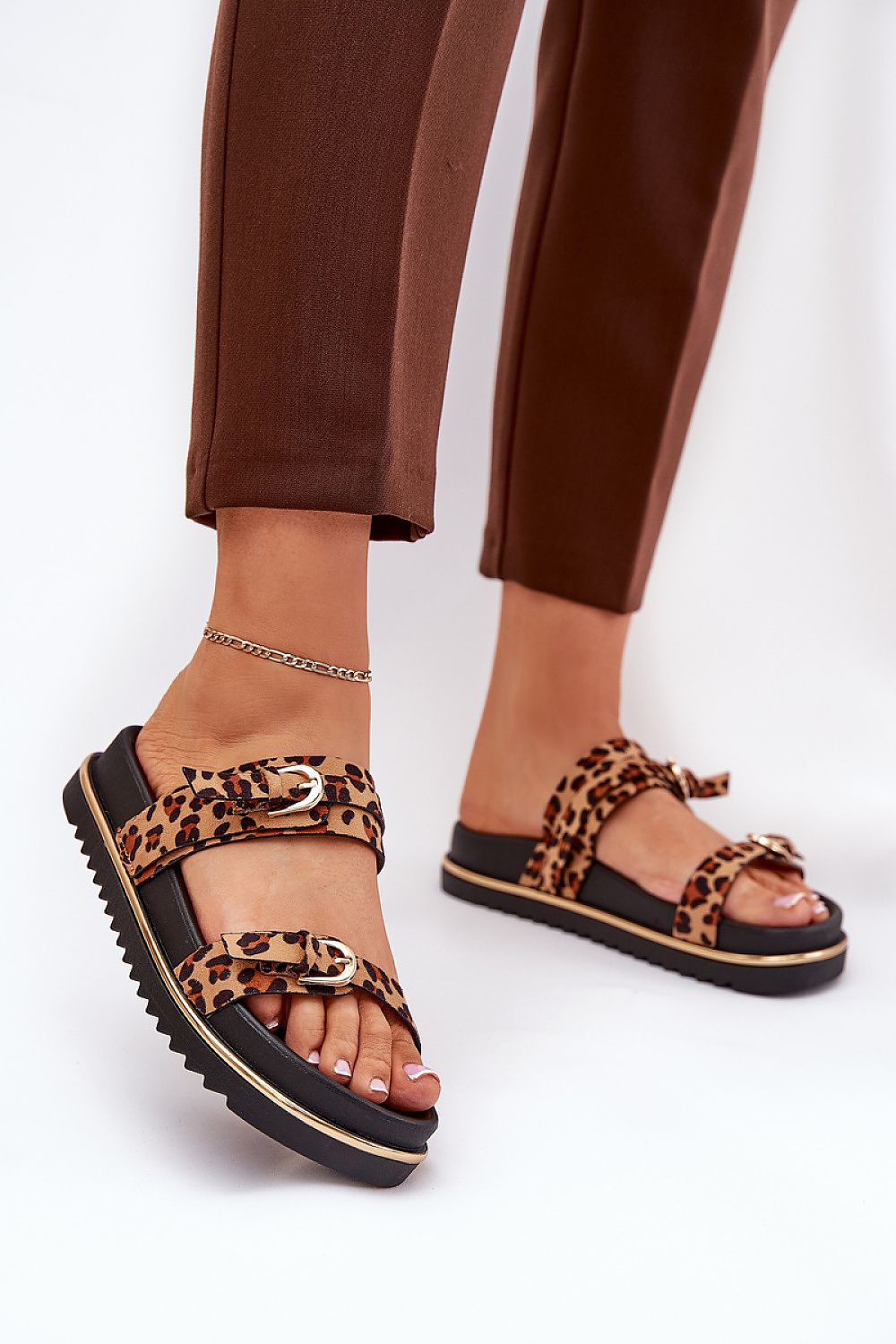Luxury women's platform sandals by Step in Style, featuring stylish buckles and a 3.5 cm platform for elegant comfort, available in EU sizes 36 to 41.