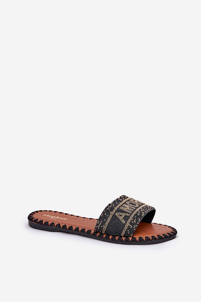 Close-up of Step in style women's flat sandals highlighting detailed strap design and luxurious materials perfect for any stylish outfit.