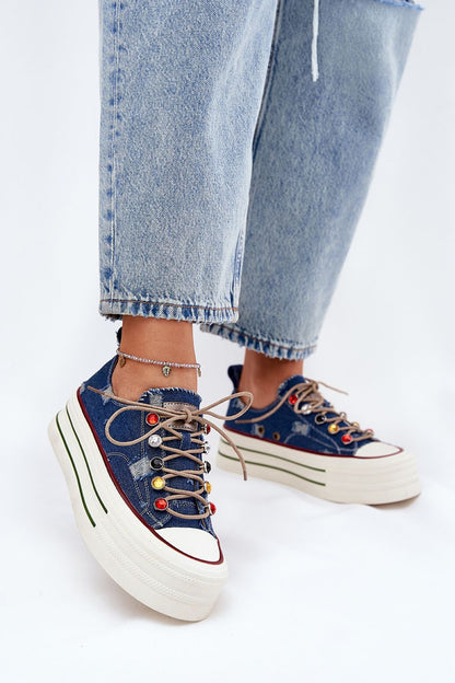 Stylish luxury women's GOE sneakers from Step in Style, showcasing vibrant patterns and cushioning for optimal comfort in casual wear.