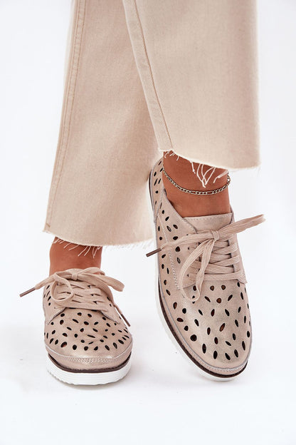 Luxurious Women's Elegant Oxford Half Shoes in Natural Leather by Step in Style, showcasing a classic design and superior comfort features.