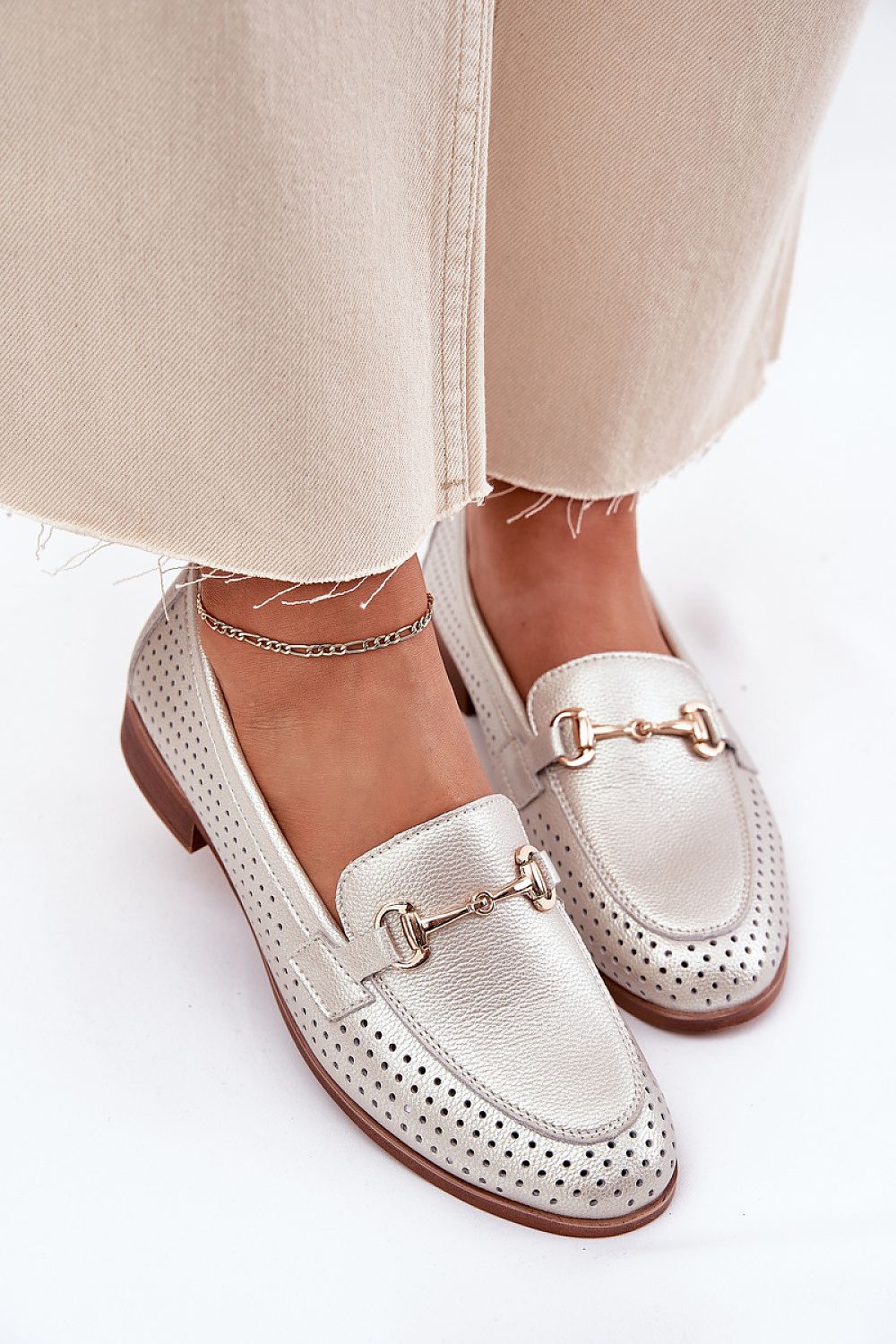 Sophisticated women's leather moccasins from Step in Style, showcasing a unique rounded toe design and available in EU sizes 36-41.
