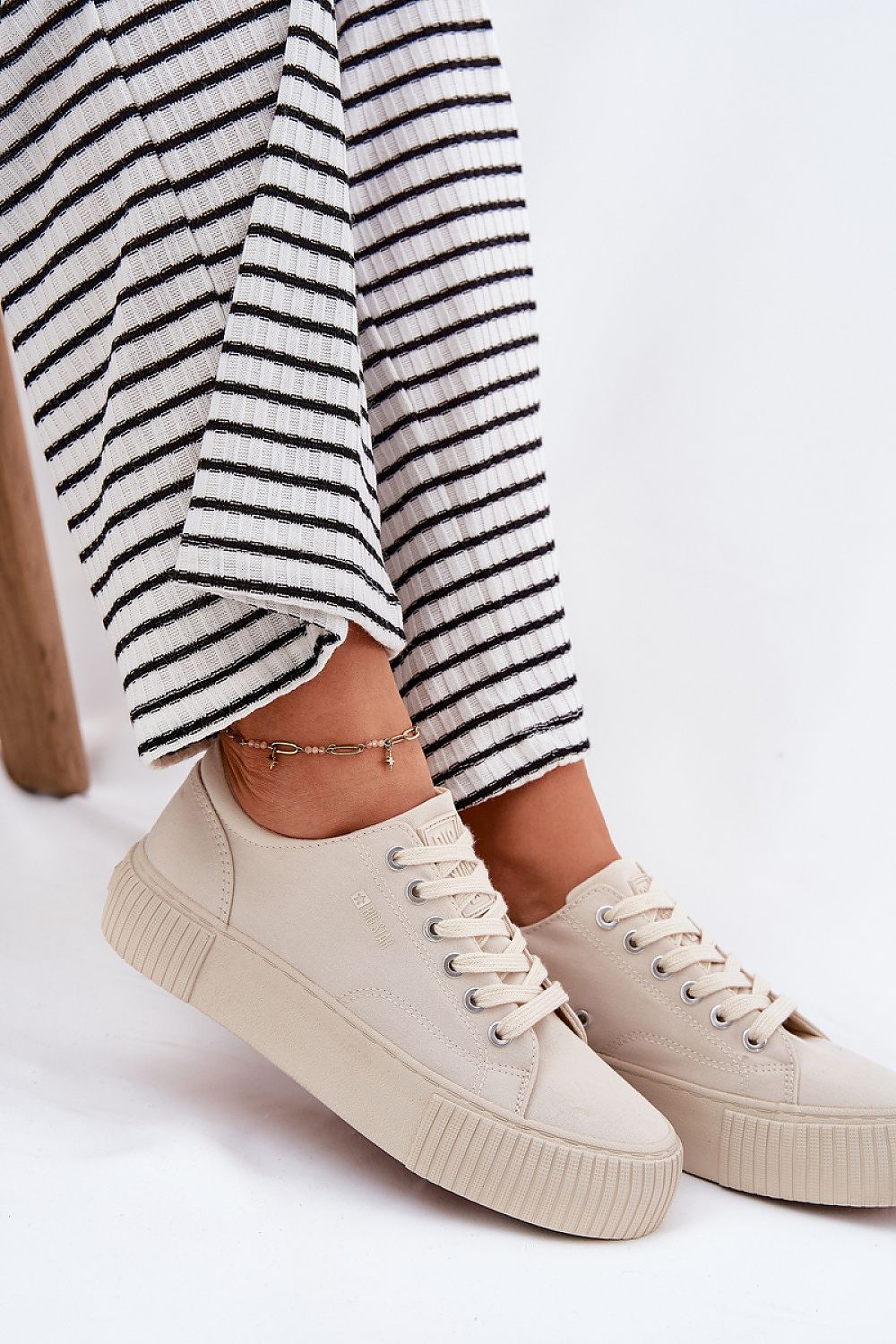 Big Star Women's luxury textile sneakers with 4cm platform, perfect for everyday elegance, designed by Step in style.