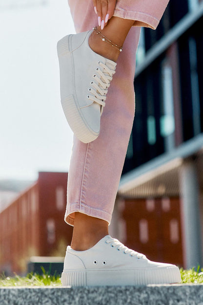 Elegant Big Star women's textile sneakers featuring a 4cm platform, designed for sophisticated everyday wear by Step in Style.