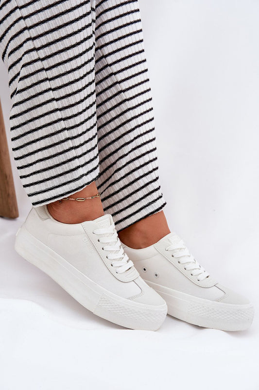 Stylish Women's Big Star Sneakers in eco leather on a 4cm platform, perfect for daily comfort by Step in Style.