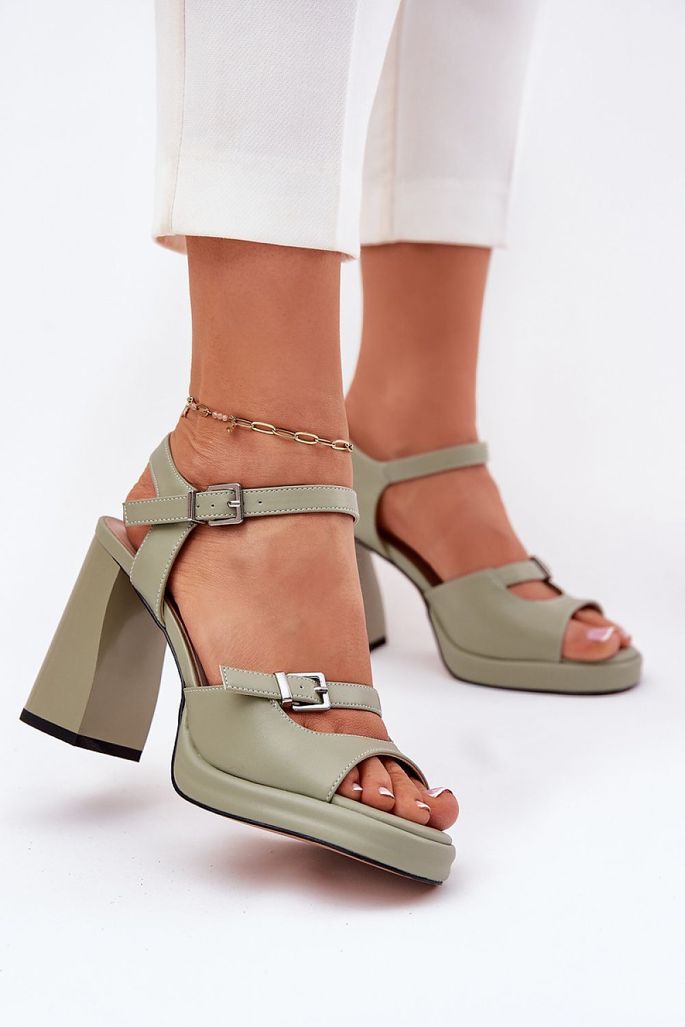 Elegant natural leather heel sandals for women by Step in Style, featuring 10cm height and exquisite craftsmanship, ideal for special occasions.