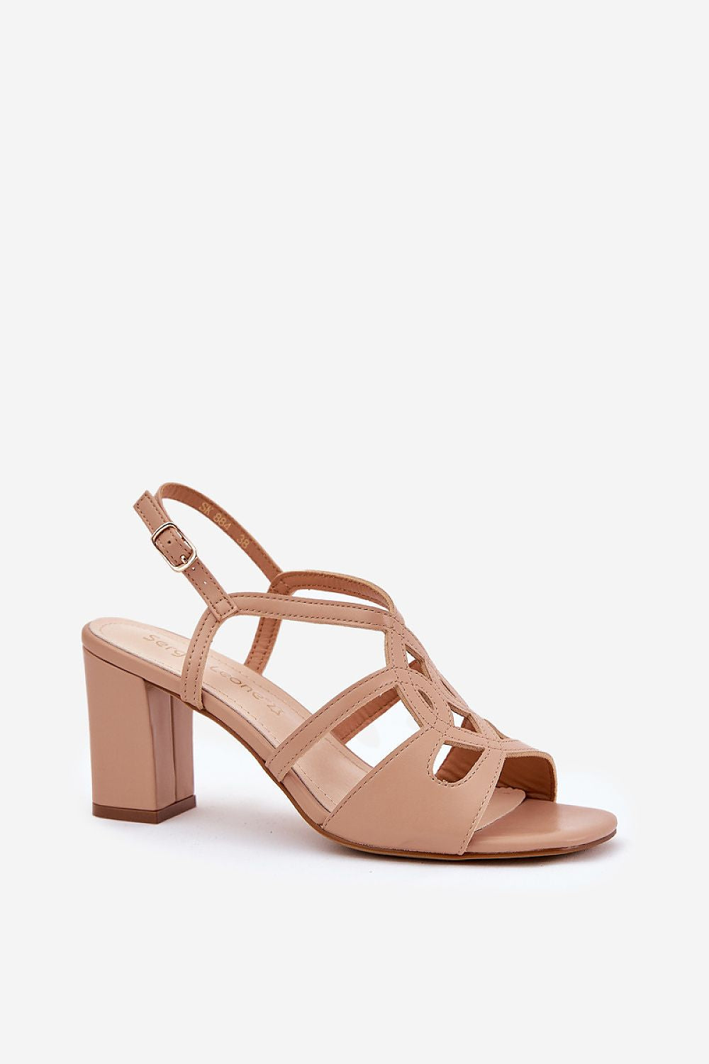 Stylish eco leather heel sandals for women featuring an adjustable buckle strap, designed by Step in Style for maximum comfort and elegance.