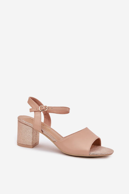 Chic eco leather heel sandals for women by Step in Style, designed for warm weather with a sophisticated buckle closure and available in EU sizes 36 to 41.