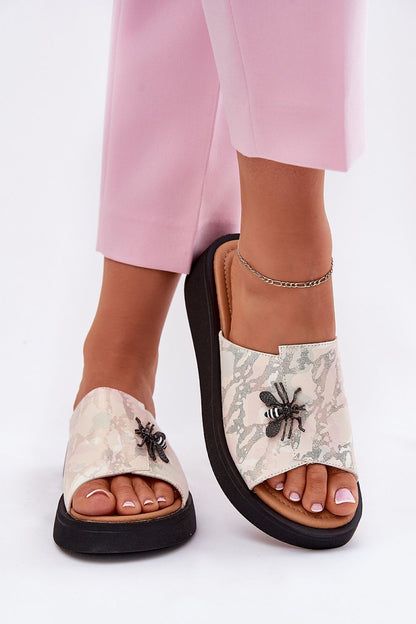 Chic Vinceza Women's Wedge Sandals made from natural leather with a 5 cm heel, ideal for adding a touch of luxury to your warm-weather wardrobe.