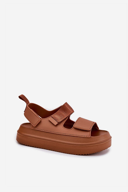 Chic women's platform sandals in eco leather with adjustable velcro straps from Step in Style, perfect for summer outings.