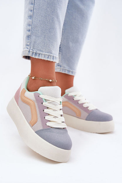 Sophisticated women's suede platform sneakers by Step in Style, offering a seamless blend of comfort and stylish everyday elegance.
