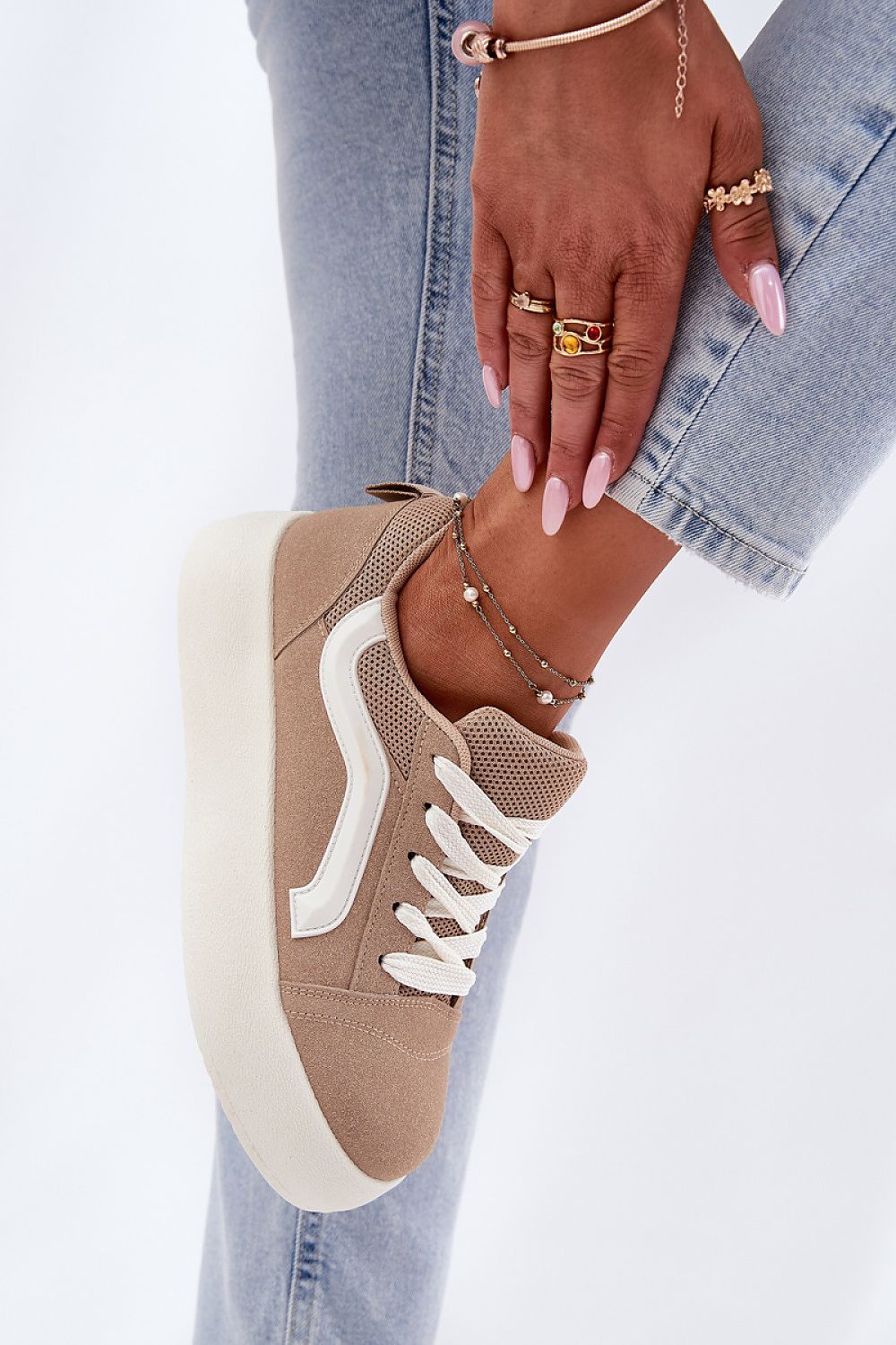 Elegant Women's Suede Platform Sneakers by Step in Style, showcasing comfort and chic design, perfect for everyday wear.