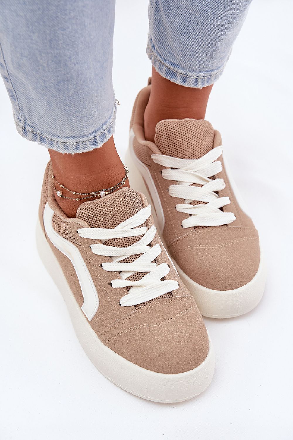 Stylish women's platform sneakers from Step in Style, featuring a trendy rounded toe design and versatile colour options for effortless styling.