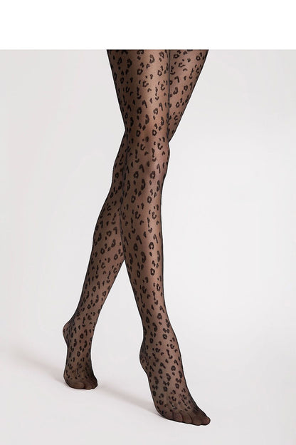 Elegant Fiore Tights 20 DEN showcasing their delicate, slightly transparent fabric and unique pattern, perfect for both elegant and casual styling.