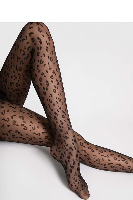 Close-up detail of the Fiore Tights 20 DEN featuring a non-binding waistband and visible gusset, designed for maximum comfort and style.