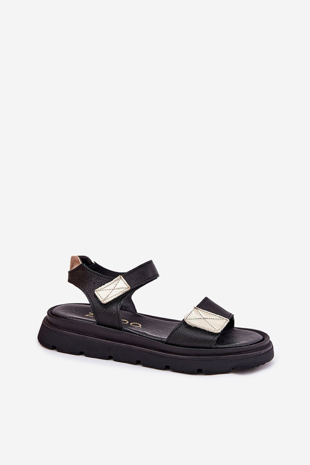 Elegant women's natural leather sandals by Step in Style, featuring a 3.5 cm platform and double Velcro straps for a perfect fit, ideal for summer fashion.