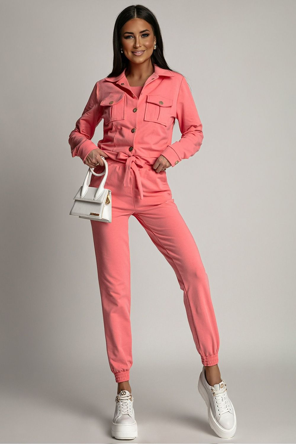 Luxury beige Milano 3-piece tracksuit set for women by LaBalancia featuring a stylish hoodie, t-shirt, and long pants made of high-quality 100% cotton, designed for comfort and chic everyday wear.