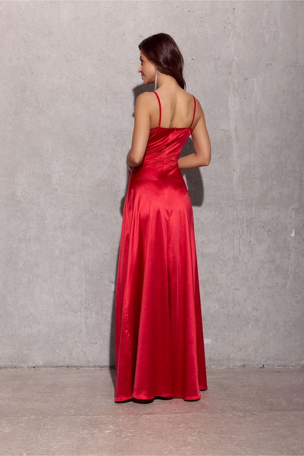 Elegant long Salma dress by Roco Fashion, beautifully accentuating the figure and perfect for prom, weddings, and formal events.