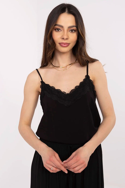 Stylish Fresh Made viscose women's t-shirt, perfect for summer layering with its flattering sweetheart neckline and adjustable straps.