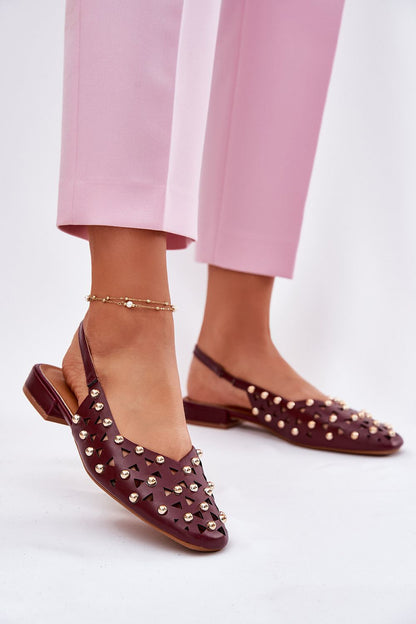 Luxurious women's ballet flats by Step in Style, adorned with elegant embellishments, crafted from breathable artificial leather for ultimate comfort.
