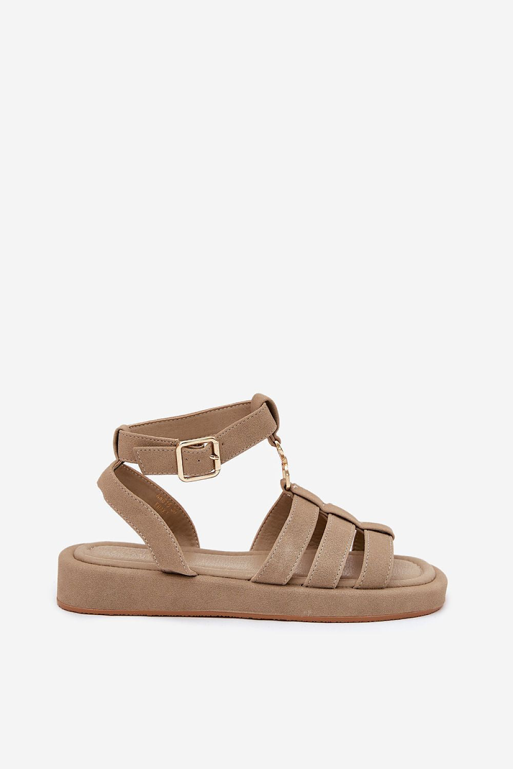 Elegant Women's Adjustable Buckle Sandals in Eco Suede with Golden Accents by Step in Style, designed for comfort and sophistication in sizes EU 36-41.