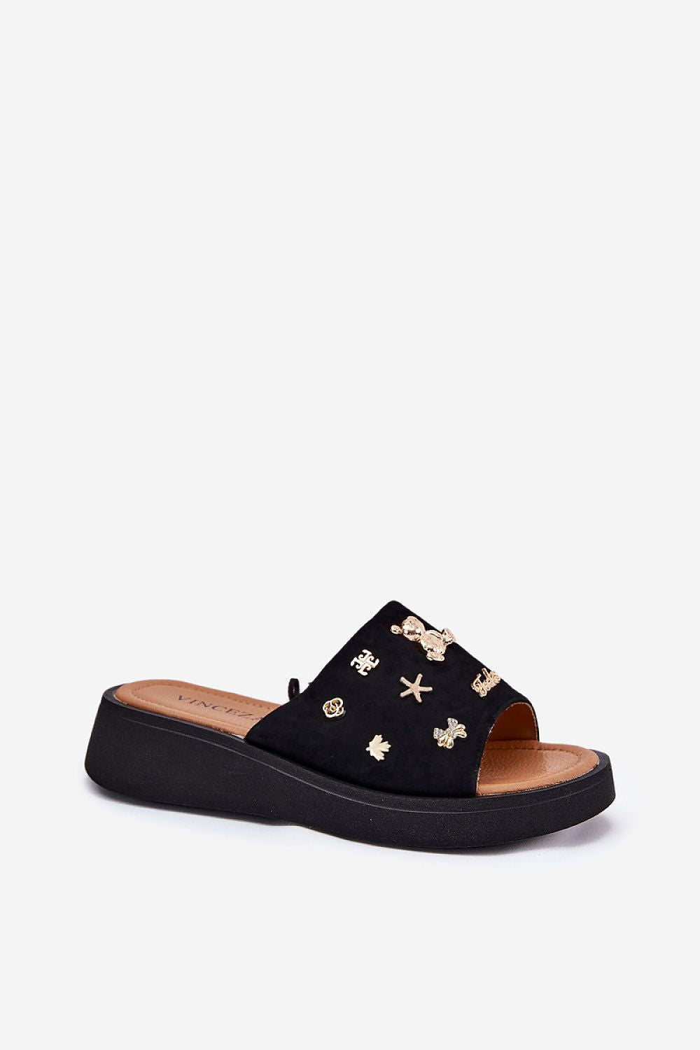 Luxurious Vinceza women's suede sandals with a trendy platform and buckle detail, ideal for summer elegance and stylish comfort.