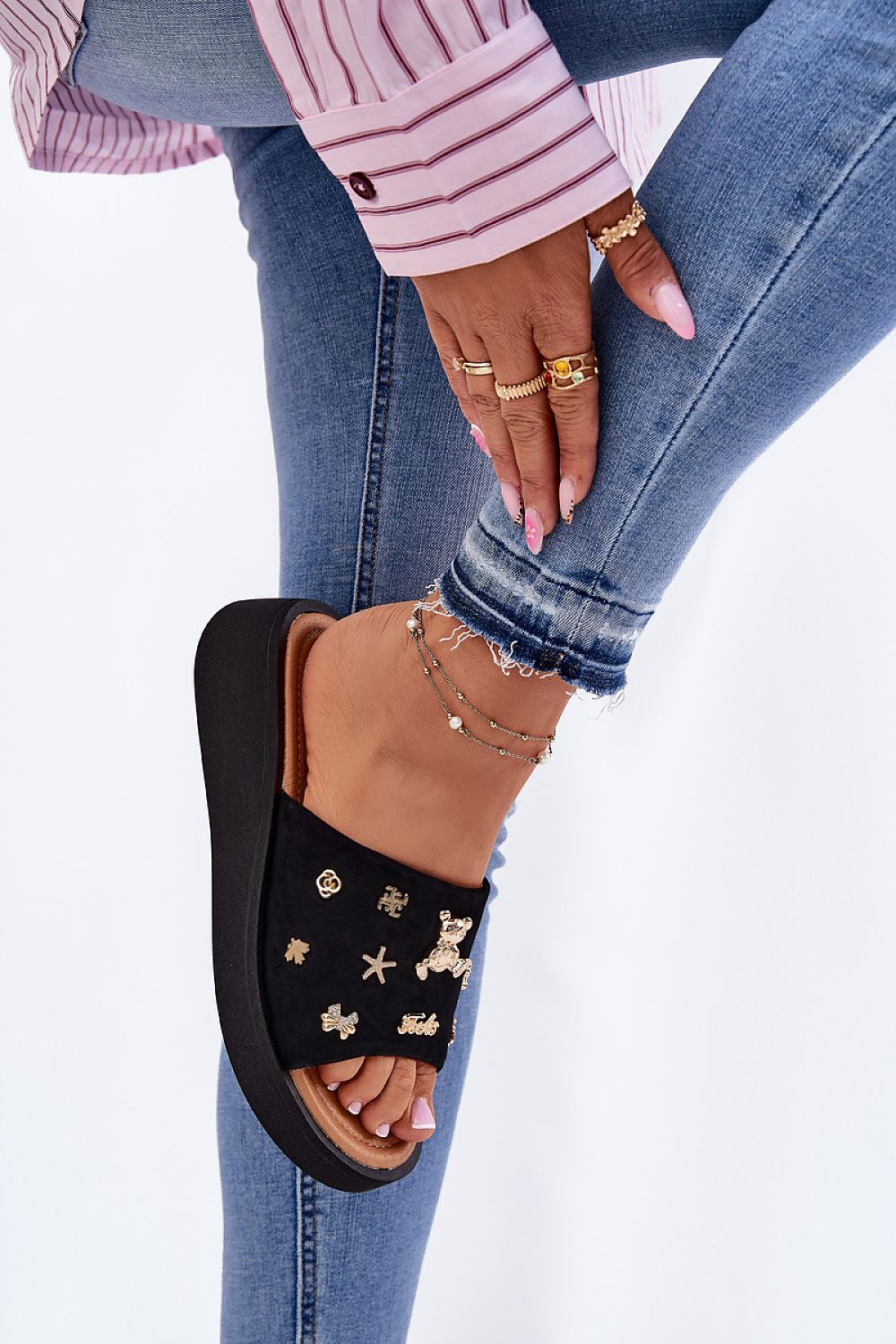 Vinceza Women's Suede Platform Sandals in elegant taupe, featuring fashionable buckles, perfect for summer styles. Designed by Step in Style.