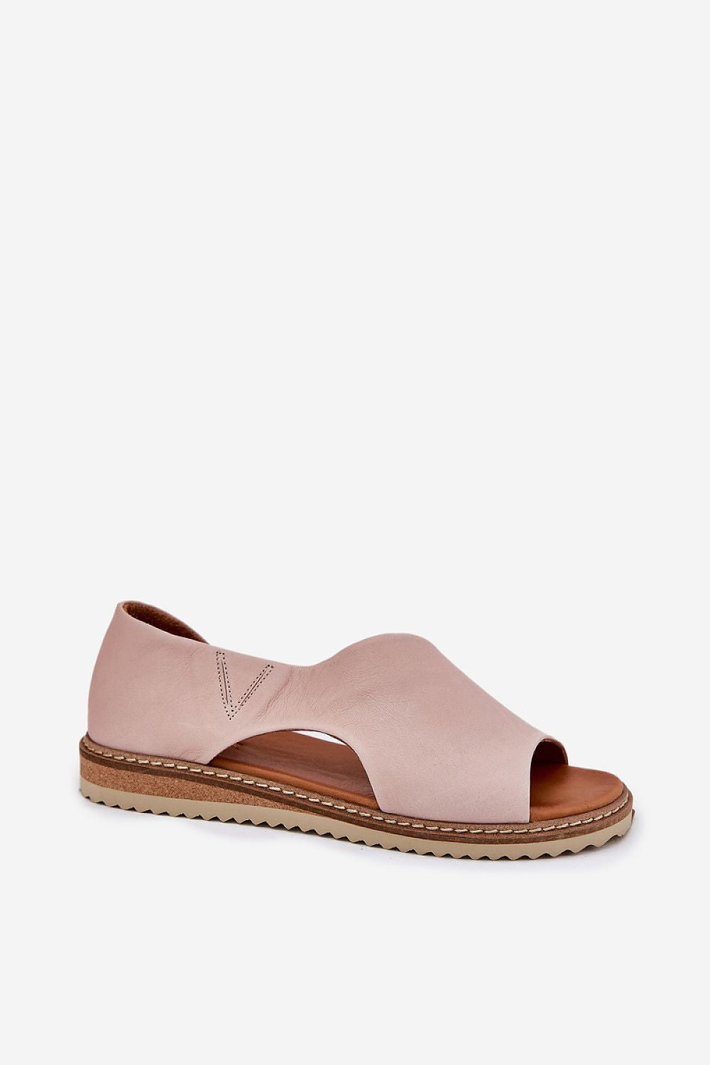 ARTIKER Women's elegant natural leather sandals with covered heel designed by Step in Style, perfect for comfort and stability in EU sizes 36-41.