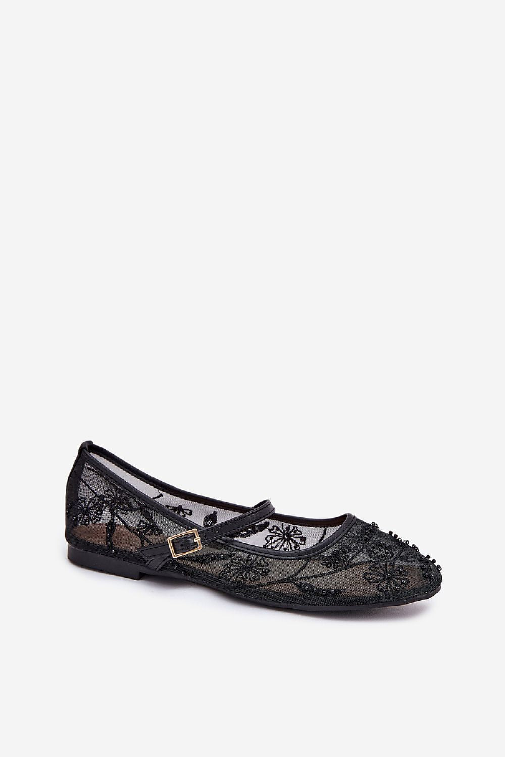 Luxury mesh ballet flats by Step In Style featuring stylish embellishments and embroidery, designed for comfort in sizes EU 36-41.