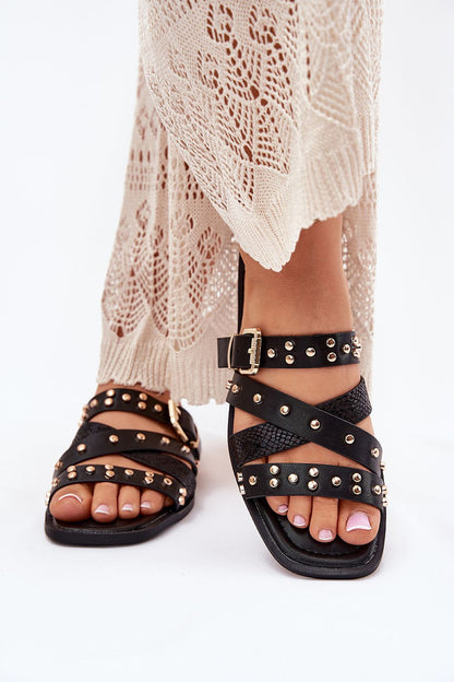 Step in Style luxury women's eco leather flip-flops displayed in various sizes EU 36-41, ideal for comfortable summer outings.