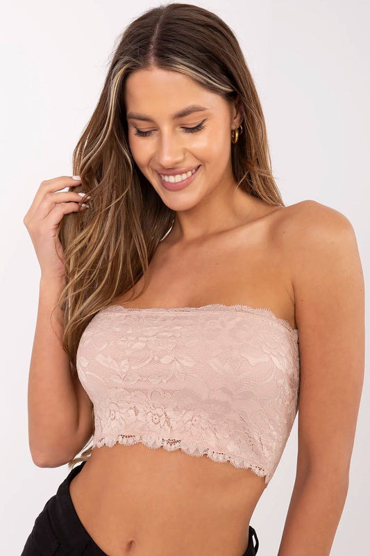Elegant sleeveless lace top by Sublevel showcasing a modern openwork design, perfect for a feminine and comfortable everyday look.