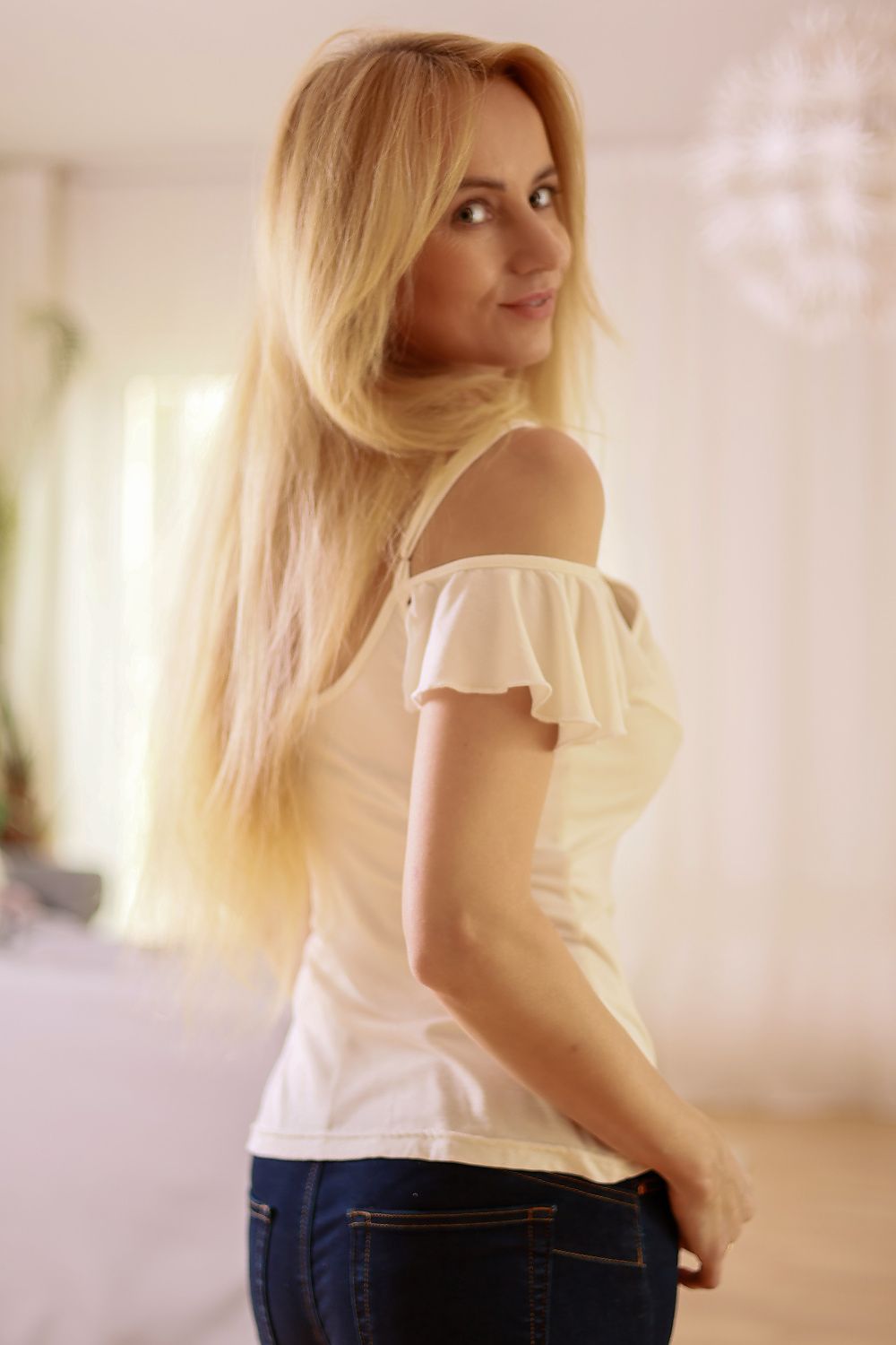 Luxurious Vera Romantic Viscose Blouse with Ruffles by Mirale, a lightweight stylish top ideal for warm days, available in sizes S to XXL.