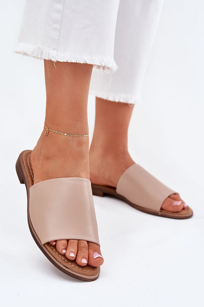 Luxury women's open toe sandals by Step in Style, crafted from elegant synthetic leather with a comfortable flat heel, available in sizes EU 36-41.