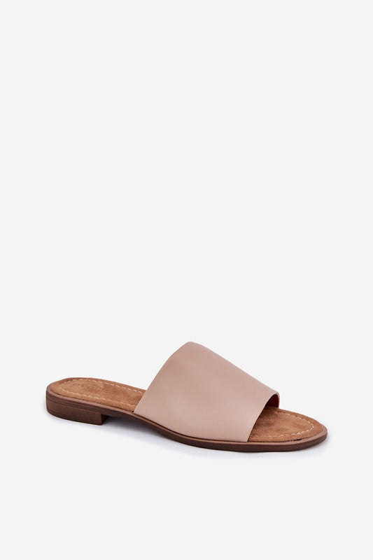 Step in Style comfortable synthetic leather flip-flops for women, featuring a chic open toe design and soft suede footbed, perfect for warm-weather outings.