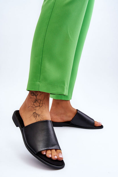 Flat heel luxury sandals for women by Step in Style, featuring a rounded open toe design and available in multiple sizes EU 36-41.