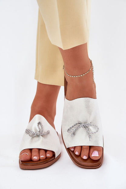 Fashionable women's eco leather sandals in various sizes by Step in style, featuring a 1 cm flat heel for all-day comfort.
