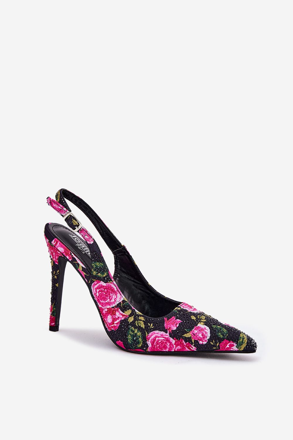 Chic high-heeled sandals adorned with a unique rose motif, ideal for summer evenings and special occasions, offered by the luxury brand Step in Style.