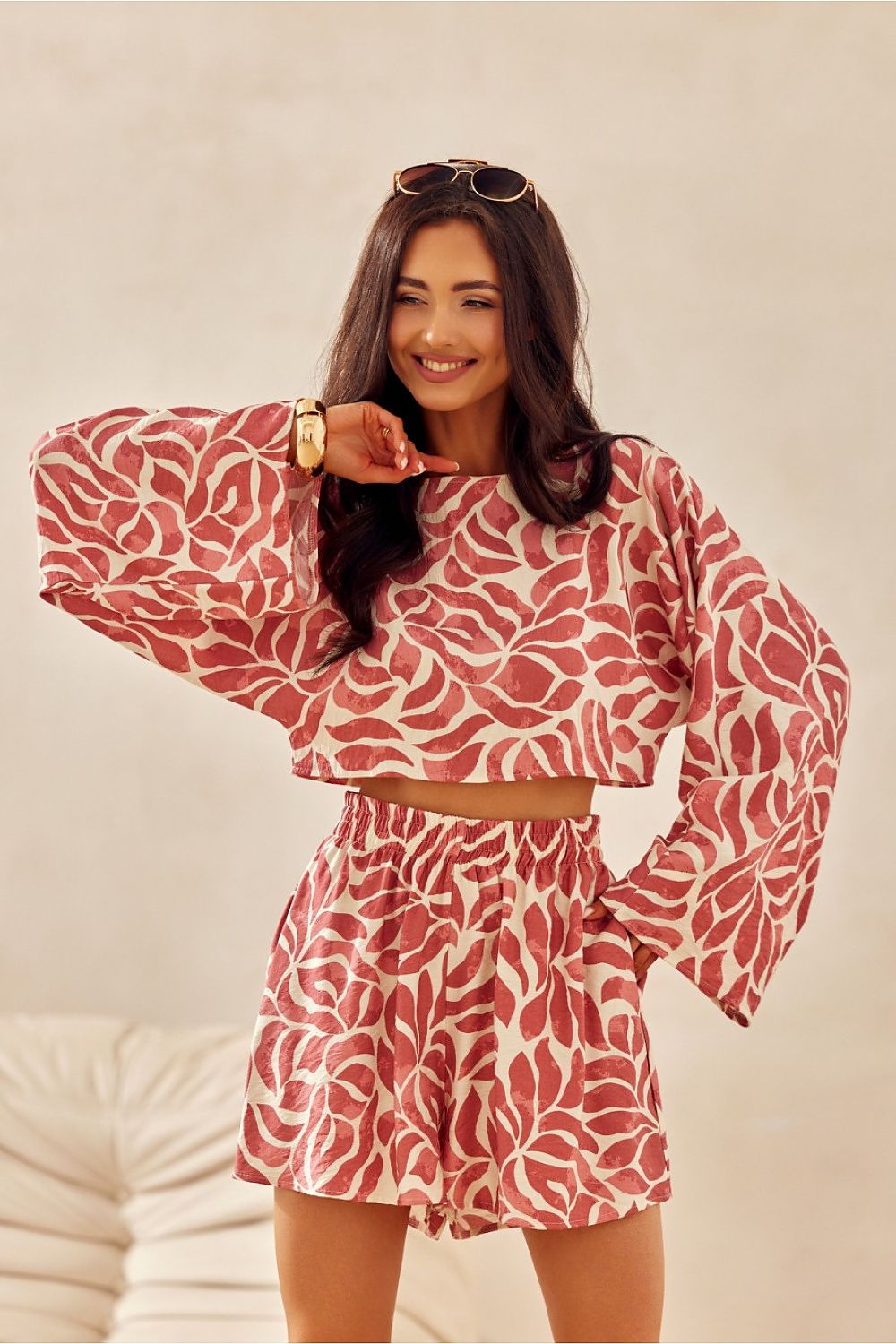 Chic animal print design on Ilaria Shorts for Women, crafted by Roco Fashion, perfect for any casual summer occasion.