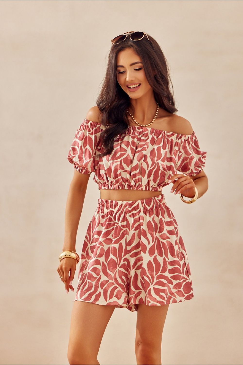 High-quality Ilaria Animal Print Shorts by Roco Fashion, designed for comfort and sophistication, suitable for warm weather.