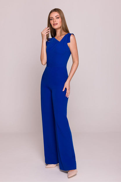 Stylove elegant jumpsuit displayed on mannequin, highlighting luxury satin fabric and modern cut for fashionable women.